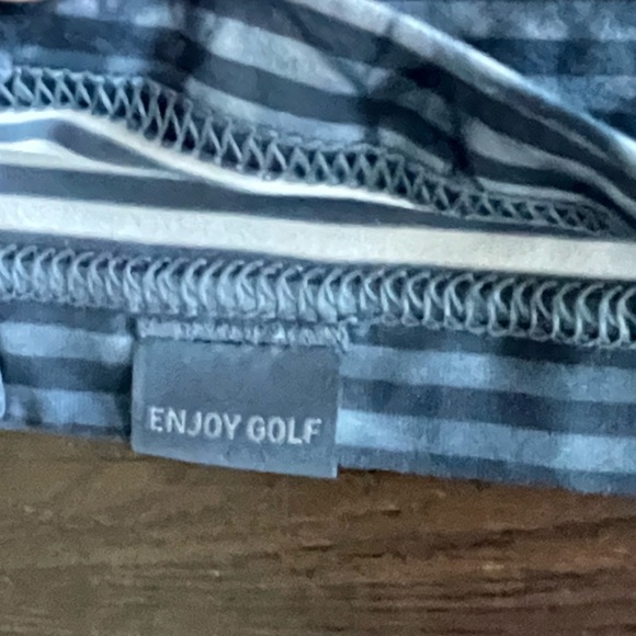 PUMA Golf Cloudspun Blue Dye Stripe Polo Performance Shirt NWOT Size MEDIUM - Picture 5 of 12